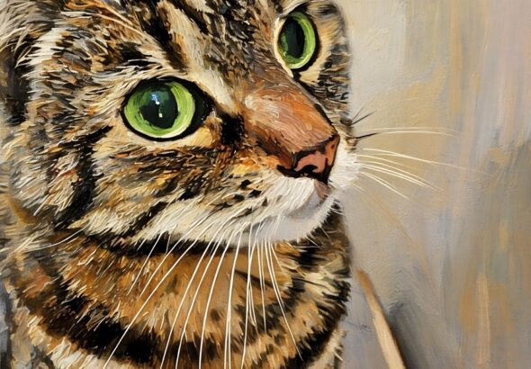 Close Up Cutie Big Eyes Caturday Art