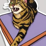 Athena Cat Goddess Wise Kitty: Fangs Caturday Art