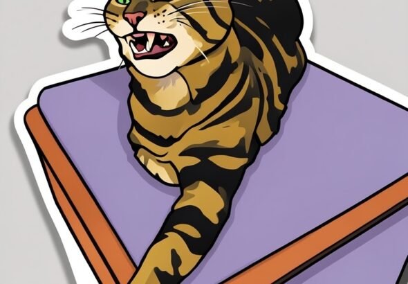 Athena Cat Goddess Wise Kitty: Fangs Caturday Art