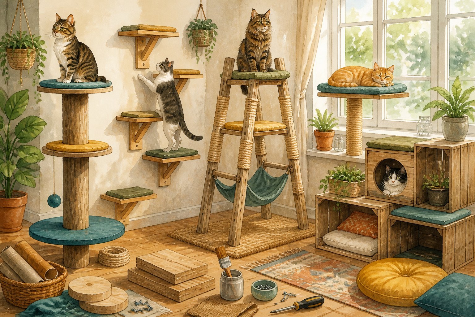 5 Easy DIY Cat Trees for a Weekend Budget